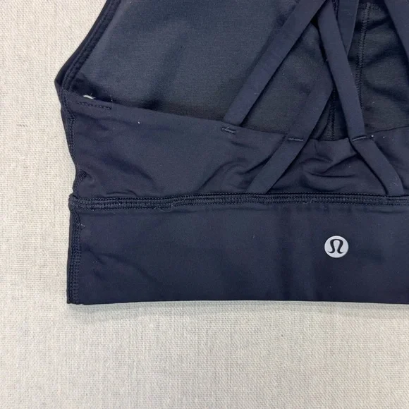 Lululemon Energy Longline Bra Medium Support Black Sz 6 - Picture 2 of 8